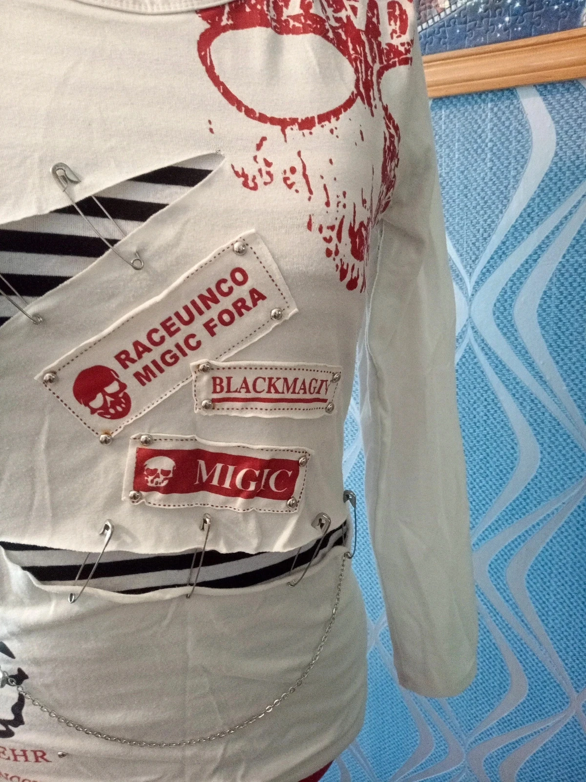 T-shirt Manches Longues Style Punk / Rock Alternatif – photo 3